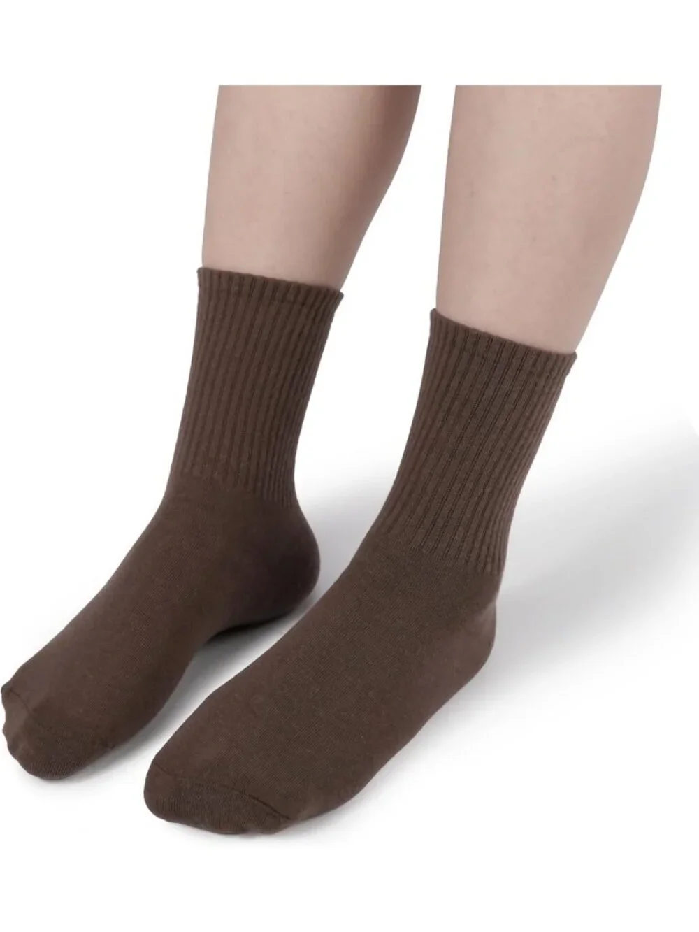 Cute Cotton Crew Socks for Women - Soft Casual Calf Socks, 6 Pairs, Size 5-10